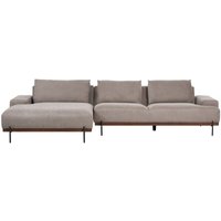 3-Sitzer Ecksofa Hellbraun Stoff L-Förmig mit Chaiselongue Rechts Hohe Schwarze Metallfüße Breite Sitzfläche und Armlehnen Lose Rückenkissen 3-Sitzer Ecksofa Hellbraun Stoff L-Förmig mit Chaiselongue Rechts Hohe Schwarze Metallfüße Breite Sitzfläche und Armlehnen Lose Rückenkissen von BELIANI