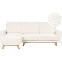 3-Sitzer Ecksofa Weiß Bouclé-Bezug mit Chaiselongue Rechtsseitig Schlaffunktion L-Form Steppung Skandi Schlafsofa Wohnzimmer Ausstattung 3-Sitzer Ecksofa Weiß Bouclé-Bezug mit Chaiselongue Rechtsseitig Schlaffunktion L-Form Steppung Skandi Schlafsofa Wohnzimmer Ausstattung von BELIANI