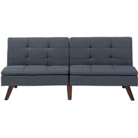 3-Sitzer Sofa Dunkelgrau Stoffbezug Gesteppt mit Schlaffunktion Verstellbarer Rückenlehne Hohe Holzbeine Retro Wohnzimmer Schlafsofa Sofabett 3-Sitzer Sofa Dunkelgrau Stoffbezug Gesteppt mit Schlaffunktion Verstellbarer Rückenlehne Hohe Holzbeine Retro Wohnzimmer Schlafsofa Sofabett von BELIANI