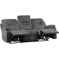 3-Sitzer Sofa Grau Samt Elektrisch Verstellbar mit LED-Beleuchtung USB-Anschluss Relaxfunktion Modern Inustriell Wohnzimmer Büro Arbeitszimmer 3-Sitzer Sofa Grau Samt Elektrisch Verstellbar mit LED-Beleuchtung USB-Anschluss Relaxfunktion Modern Inustriell Wohnzimmer Büro Arbeitszimmer von BELIANI
