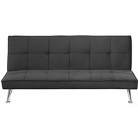 Beliani - 3-Sitzer Sofa Grau Stoffbezug Gesteppt mit Schalffunktion Hohe Metallbeine ohne Armlehnen Retro-Design Wohnzimmer Schlafsofa Sofabett Beliani - 3-Sitzer Sofa Grau Stoffbezug Gesteppt mit Schalffunktion Hohe Metallbeine ohne Armlehnen Retro-Design Wohnzimmer Schlafsofa Sofabett von BELIANI
