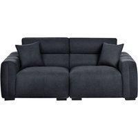 3-Sitzer Sofa Schwarz Stoffbezug Gesteppt Wasserabweisend mit 2 Dekokissen Breite Armlehnen Modern Wohnzimmer Modulsofa Wolkensofa 3-Sitzer Sofa Schwarz Stoffbezug Gesteppt Wasserabweisend mit 2 Dekokissen Breite Armlehnen Modern Wohnzimmer Modulsofa Wolkensofa von BELIANI