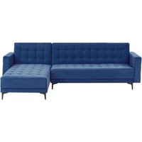 4-Sitzer Ecksofa Rechts Blau Samt Gesteppt L-Förmig mit Schlaffunktion Schwarzen Metallbeinen Modern Glamourös Modulsofa Schlafsofa 4-Sitzer Ecksofa Rechts Blau Samt Gesteppt L-Förmig mit Schlaffunktion Schwarzen Metallbeinen Modern Glamourös Modulsofa Schlafsofa von BELIANI