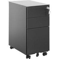 Aktenschrank Schwarz Metall mit 3 Schubladen Abschließbar Rollbar Modern Metallschrank für Arbeitszimmer Büro Homeoffice Garage Werkstatt Aktenschrank Schwarz Metall mit 3 Schubladen Abschließbar Rollbar Modern Metallschrank für Arbeitszimmer Büro Homeoffice Garage Werkstatt von BELIANI
