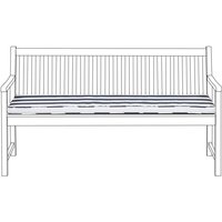 Auflage für Gartenbank 160 cm Marineblau gestreift Polyester mit Befestigungsbändern und Reißverschluss Gartenausstattung Sitzkissen von BELIANI