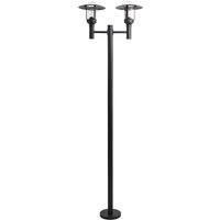 Außenlaterne Schwarz aus Aluminium 2 Flammig 2 Lampen Mastleuchte Stehleuchte Außenleuchte Gartenlaterne Outdoor Modernes Design für Garten von BELIANI