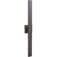 Außenwandleuchte led Schwarz Metall 89 cm Modern Rechteckig Lang Beleuchtung für Außen Draußen Terrasse Balkon Ausstattung von BELIANI