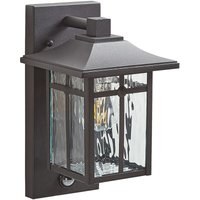Außenwandleuchte mit Bewegungssensor Schwarz Metall und Glas 30 cm Eisen Beleuchtung für Terrasse Balkon Ausstattung Außenwandleuchte mit Bewegungssensor Schwarz Metall und Glas 30 cm Eisen Beleuchtung für Terrasse Balkon Ausstattung von BELIANI