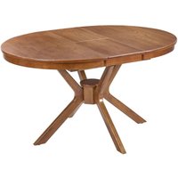 Ausziehbarer Esstisch TYMIS Dunkle Eiche 107/137 cm 107 cm von BELIANI