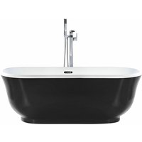 Badewanne Schwarz 170 x 77 cm Acryl Freistehend Römischer Stil - Weiß von BELIANI