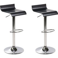 Beliani - Barhocker 2er Set Schwarz Metall Höhenverstellbar mit Fußring Niedriger Lehne Modern Bar Esszimmer Küche Kücheninsel Küchentresen - Silber von BELIANI