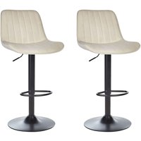 Barhocker Hellbeige Samt Höhenverstellbar Drehbar mit Hoher Rückenlehne Gesteppt Metallgestell Fußstütze Retro Kücheninsel Küchenbar Barhocker Hellbeige Samt Höhenverstellbar Drehbar mit Hoher Rückenlehne Gesteppt Metallgestell Fußstütze Retro Kücheninsel Küchenbar von BELIANI