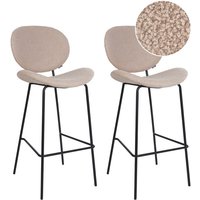 Barstuhl 2er Set Dunkelgrün Bouclé mit Schwarzem Metallgestell Hoher Lehne Fußstütze Retro Design für Esszimmer Küche Bar Wohnzimmer Möbel Barstuhl 2er Set Dunkelgrün Bouclé mit Schwarzem Metallgestell Hoher Lehne Fußstütze Retro Design für Esszimmer Küche Bar Wohnzimmer Möbel von BELIANI