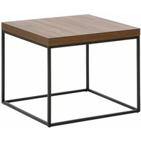 Beliani - Beistelltisch Braun Schwarz 42 x 60 cm Quadratische mdf Tischplatte Pulverbeschichtet Metall Quadratisch Klassisch von BELIANI