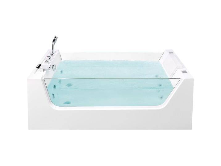 Beliani, Badewanne, Whirlpool Badewanne weiss freistehend rechteckig 170 x 80 cm OYON (270 l, 170 cm, 80 cm) von BELIANI