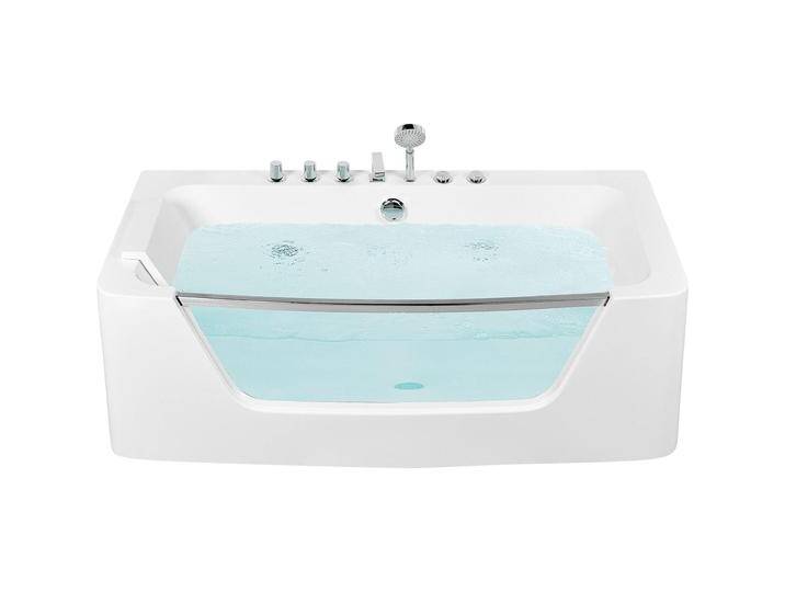 Beliani, Badewanne, Whirlpool Badewanne weiss rechteckig 170 x 85 cm BARRANCA (220 l, 170 cm, 85 cm) von BELIANI