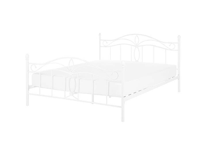 Beliani, Bett, Metallbett weiss Lattenrost 140 x 200 cm ANTLIA (140 x 200 cm) von BELIANI
