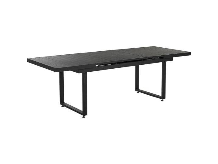 Beliani, Gartentisch + Balkontisch, Gartentisch Aluminium schwarz 180 / 240 x 90 cm ausziehbar VALCANETTO (90 cm) von BELIANI
