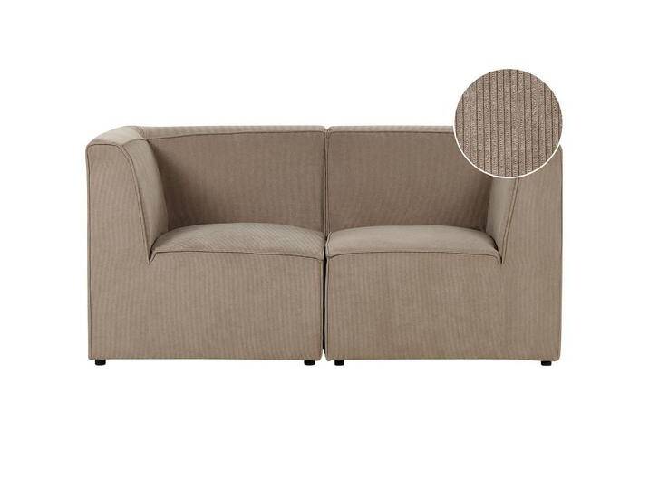 Beliani 2-SITZER-SOFA, Taupe, 166x78x83 cm, Wohnzimmer, Sofas & Couches, Sofas, 2-Sitzer Sofas von BELIANI