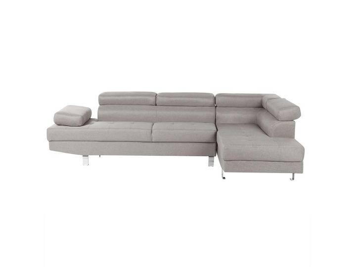 Beliani 5-SITZER-ECKSOFA, Hellgrau, L-Form, 262x169 cm, Wohnzimmer, Sofas & Couches, Wohnlandschaften, Ecksofas von BELIANI
