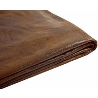 Beliani - Bezug Braun 180 x 200 cm Lederoptik für Bett Abnehmbares und waschbares Material Pflegeleicht Modern - Braun von BELIANI