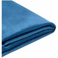 Beliani - Bettrahmenbezug Dunkelblau Samtstoff 140 x 200 cm Stoffbezug für Doppelbett Modernes Design Schlafzimmer Kinderzimmer Ausstattung - Blau von BELIANI