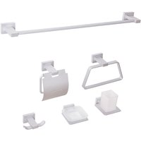 Beliani - Badezimmer-Halter-Set Silber Aluminium 6-Teilig Modern Badaccessoires Hardware-Set WC-Garnitur WC-Accessoires-Set Badausstattung Badzubehör von BELIANI