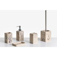 Beliani - Badezimmer Set 5-Teilig Beige Kunstharz Betonoptik Marmor-Optik Modern Seifenschale Seifenspender Zahnbürstenhalter Toilettenbürste Becher Beliani - Badezimmer Set 5-Teilig Beige Kunstharz Betonoptik Marmor-Optik Modern Seifenschale Seifenspender Zahnbürstenhalter Toilettenbürste Becher von BELIANI