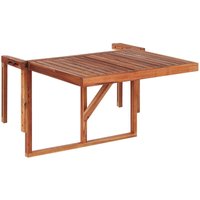 Beliani - Balkonhängetisch Akazienholz Dunkelbraun 60 x 40 cm Höhenverstellbar Balkontisch Balkon, Terrasse, Balkonmöbel von BELIANI