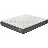 Doppelter Schaum Memory Foam Matratze 140 x 200 cm Bambusbezug Viskoelastisch Medium Härtegrad Schlafzimmer - Weiß von BELIANI