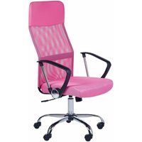 Beliani - Bequemer Bürostuhl hohe Rückenlehne höhenverstellbar Netz rosa Design - Rosa von BELIANI