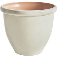 Beliani - Blumentopf ⌀ 49 cm Beige aus Steingemisch Polyresin und Glasfaser Rund Modern von BELIANI