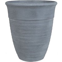Blumentopf Grau ⌀ 43 cm aus Steingemisch und Polyresin für Innen und Außen Rund mit Elegante Ausstrahlung Modern - Grau von BELIANI