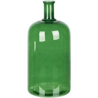 Beliani - Blumenvase Grün 45 cm aus Glas mit glänzender Oberfläche Wohnartikel Wohnung Zubehör Dekogefäß Rund Modern Glamourös - Grün von BELIANI