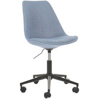 Beliani - Bürostuhl Hellblau Stoff mit Lastabhängig Gebremsten Rollen Höhenverstellbar Modern Home-Office Ausstattung Sitzmöbel Arbeitshocker - Blau von BELIANI