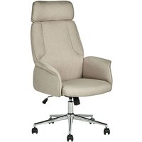 Beliani - Bürostuhl Beige Stoff Höhenverstellbar Drehbar auf Rollen Bequemer Drehstuhl Modernes Design für Büro Home Office - Silber von BELIANI