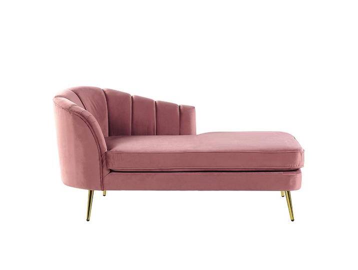 Beliani CHAISELONGUE, Gold, Pink, 150x75x76 cm, Wohnzimmer, Sessel, Relaxliegen von BELIANI