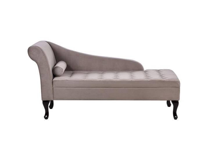 Beliani CHAISELONGUE, Schwarz, Taupe, 145x71x62 cm, Wohnzimmer, Sessel, Relaxliegen von BELIANI