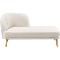 Chaiselongue Hellbeige aus Stoff mit Holzbeinen Linksseitig Gepolstert Elegant Récamiere Wohnzimmermöbel Chaiselongue Hellbeige aus Stoff mit Holzbeinen Linksseitig Gepolstert Elegant Récamiere Wohnzimmermöbel von BELIANI