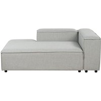 Chaiselongue Hellgrau Stoff Rechtsseitig Modul-Récamiere mit Niedriger Rückenlehne Wohnzimmermöbel Modern Skandi Wohnzimmer Sitzmöbel von BELIANI