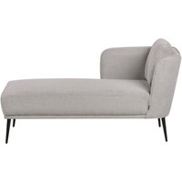 Chaiselongue Rechtsseitig Grau Stoffbezug mit Armlehne Kissen Schwarzes Metallgestell Retro-Design Liegesofa Recamière Longchair Chaiselongue Rechtsseitig Grau Stoffbezug mit Armlehne Kissen Schwarzes Metallgestell Retro-Design Liegesofa Recamière Longchair von BELIANI