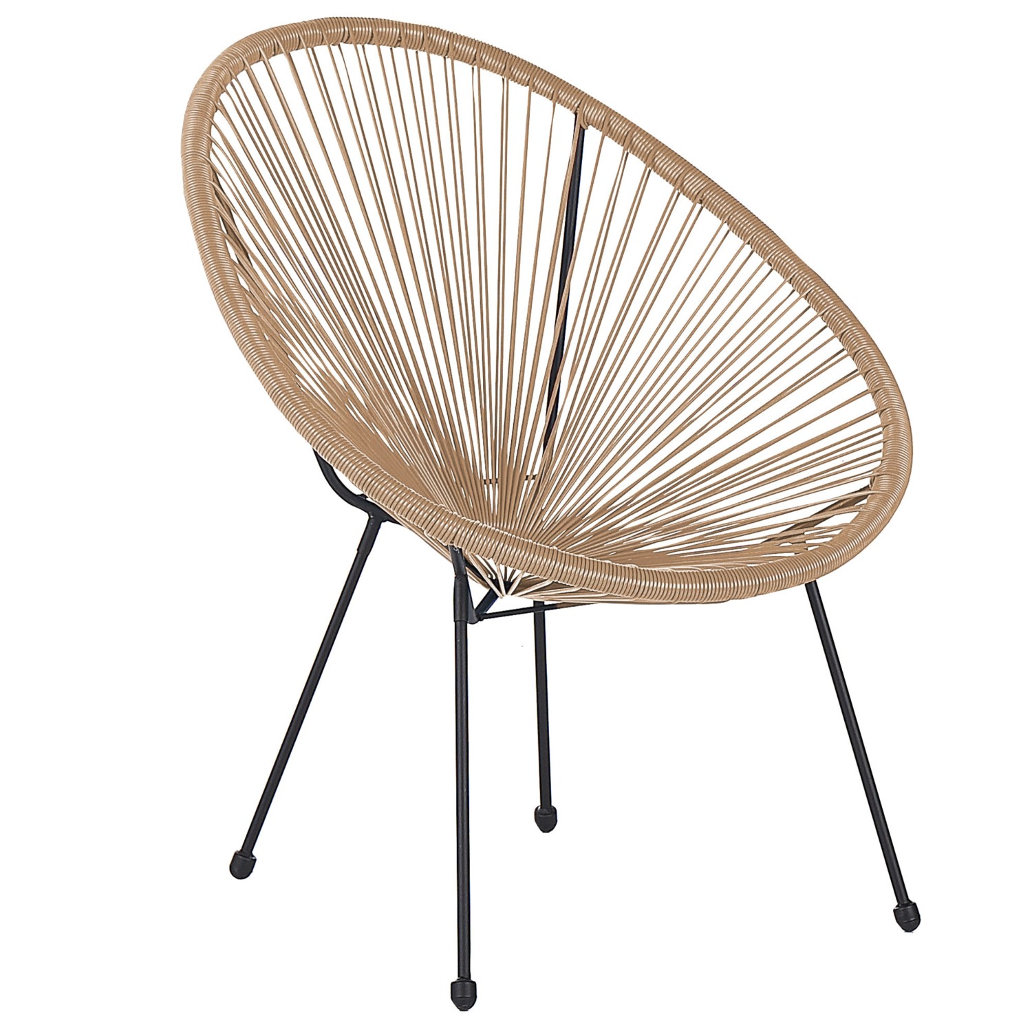 Beliani Cocktailsessel Naturfarben Beige Schwarz 90x70x87 Beliani Cocktailsessel Naturfarben Beige Schwarz 90x70x87 von BELIANI