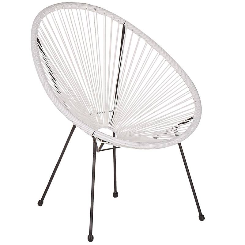 Beliani Cocktailsessel Weiss Schwarz 90x70x87 von BELIANI