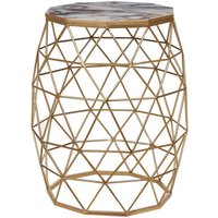 Couchtisch Gold MDF-Platte Marmor Optik Gitterkorb Metallgestell Diamant-Form Glamour Elegant Sofatisch Wohnzimmer Flur Esszimmer Schlafzimmer Couchtisch Gold MDF-Platte Marmor Optik Gitterkorb Metallgestell Diamant-Form Glamour Elegant Sofatisch Wohnzimmer Flur Esszimmer Schlafzimmer von BELIANI
