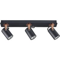 Beliani - Deckenstrahler Schwarz und Kupfer Metall 3-flammig Deckenspot Rund Trommelform Schwenkbar Industrial Wohnzimmer Schlafzimmer Esszimmer Flur von BELIANI