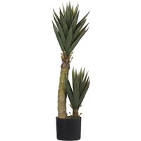 Beliani - Kunstpflanze Grün und Schwarz Kunststoff 90 cm Aloe Vera Form Dekoration Wohnzimmer Indoor - Schwarz von BELIANI