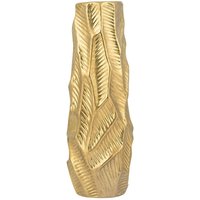 Dekovase Gold Dekoration aus Steinzeug 37 cm Höhe in außergewöhnlichem Design Wohnaccessoires Pflegeleicht Modern - Gold von BELIANI