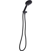 Beliani - Duschkopf mit Brauseschlauch Schwarz abs Edelstahl 5 Strahlarten Modern Klassisch Handbrause Set für Badezimmer Dusche von BELIANI