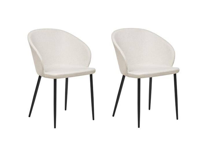 Beliani ESSZIMMERSTUHL, Beige, Schwarz, 45x82x45 cm, Esszimmer, Stühle, Esszimmerstühle, Vierfußstühle von BELIANI