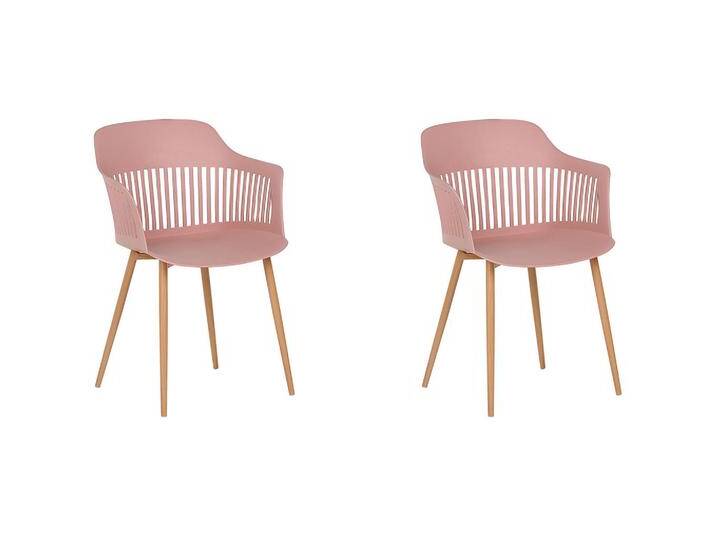 Beliani ESSZIMMERSTUHL, Pink, Kunststoff, 1-Sitzer, 57x81x54 cm, Esszimmer, Stühle, Esszimmerstühle, Armlehnenstühle von BELIANI